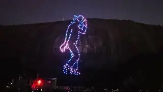 Stone mountain laser show / drone show and fireworks. #juneteenth 2025