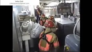 Firefighting Exercise In The Galley - HS Formion ( DDG 220 )
