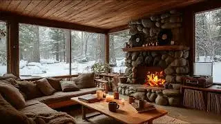 Calm Jazz for Relaxing Evening | Cozy Winter Lounge Ambience with Smooth Jazz Background