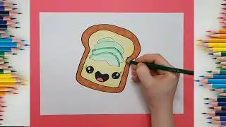 How To Draw Funny Cartoon Avocado Toast🍞😋 | Drawing for Kids
