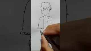 Aku menggambar anime. Maaf ya kalau jelek