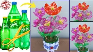 Easy plastic Bottle Flower Craft Ideas For Home Decoration || Manasi Craft World