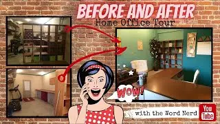Before and After Home Office Makeover: Storage Room Transformation