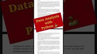 Data Analysis 📊 with Python 🐍 PDF Free Download #shorts #python