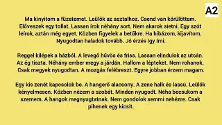 Slow Reading in Hungarian A2 / (HU/EN subtitles)  -  Ma kinyitom a füzetemet