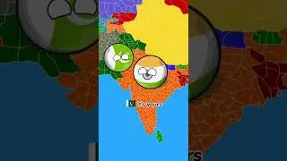 India and Pakistan in Parallel World #countryballs #india #shorts #viral #viralshorts #geography