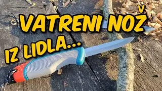 Outdoor nož iz Lidla s firesteelom za 6.99€ #outdoor #camping #kampiranje #bushcraft #nature #knife