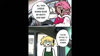 in a drive through of burger king