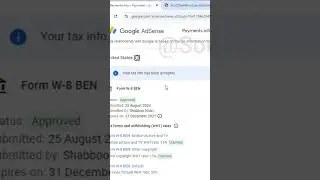 Full Video ☝️ How to Fill US tax form ! How to Submit US Tax Information in Google Adsense 2024