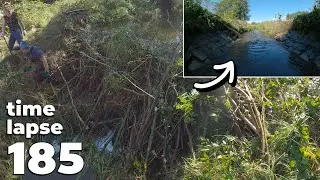 Large Amount Of Water - Manual Beaver Dam Removal No.185 - Time-Lapse Version