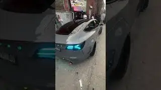 Bubbles out the exhaust of a wide body Tesla #tesla #carsofinsta #elonmusk