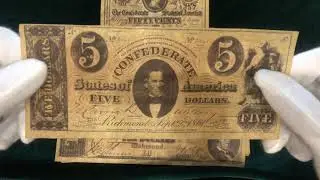Доллары  из папируса#1861-1864#Гражданская война.