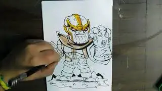 speed drawing thanos chibi   AVENGERS