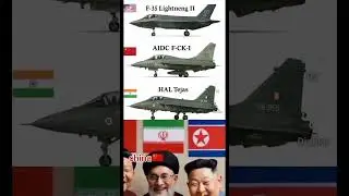 fighter jets comparison -UsA vs china vs India-f-35 Vs f-ck-1vs HAL tejas#shorts#countryballs#foru