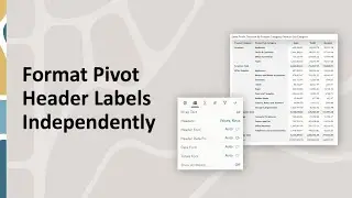 Format Pivot Tables Header Labels in Oracle Analytics