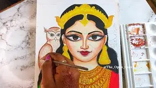 Laxmi mata abstract painting🎀😍|  Maa Laxmi drawing | Lakshmi mata drawing🥰