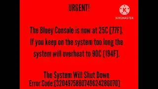 Bluey Game Console Kill Screen Without VHS