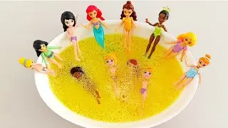 ASMR Most Popular Disney Princess Mattel Dolls   lots of colorful rainbow Dresses   unpacking toys 