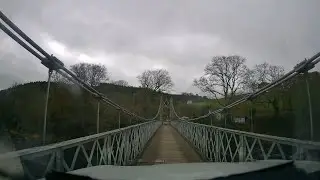Erwood suspension bridge, Powys, Wales, UK.