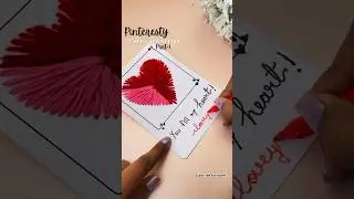 Cute diy card🫶🏻 #shorts #cutecardmaking #threadart