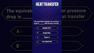 equivalent diameter #heattransfer #chemicalengineering #objective #quiz #shorts #engineering #gice