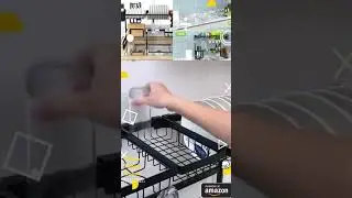 Over Sink Dish Drying Rack, Adjustable Large Dish Drainer for Storage Kitchen Counter Organization