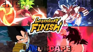 ALL LEGENDARY FINISHES IN DRAGON BALL LEGENDS | HD | LANDSCAPE | ENGLISH DUB