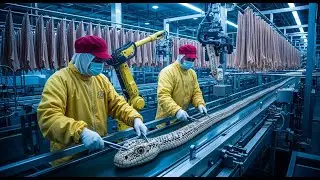 Inside the Snake Leather Factory: Full Process Modern Industrial Production Explained Step-by-Step