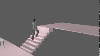 階段は下の段、中間の段、上の段でそれぞれ段の高さと奥行が異なる物に対応