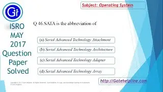 ISRO MAY 2017 Q46.SATA is the abbreviation of