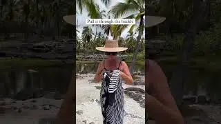🏝 Here is a hack how to wear a sarong with a coconut buckle 🥥 #fashionhacks #sarong #beachwear