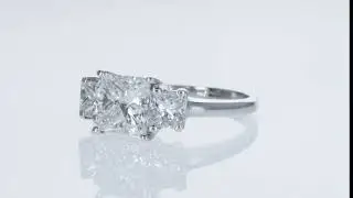 2 CARAT 3 STONE PRINCESS CUT ENGAGEMENT RING