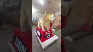 Lion Oil Animated Coin Operated Kiddie Ride #kiddierides #lionoil #mecum  www.riderestorations.com