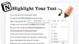 How to highlight Text in Notion (Quick & Easy Tip)