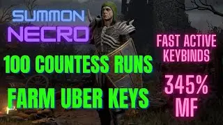 D2R Necromancer 100 Countess Runs (Lots of Keys) 345 MF Diablo 2 Resurrected Patch 2.3