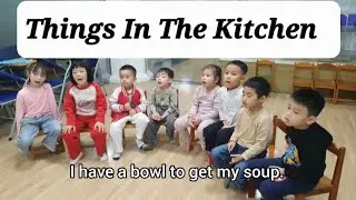 Things In The Kitchen sentence structures. Spoon, bowl, plate, knife,fork