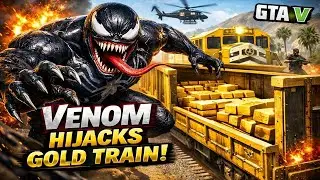 VENOM Hijacks the GOLD TRAIN in GTA 5 😱🔥 (Epic Mod Gameplay)