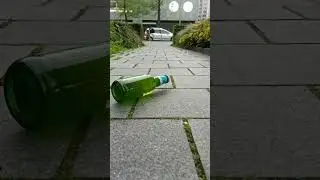 Breaking beer bottle