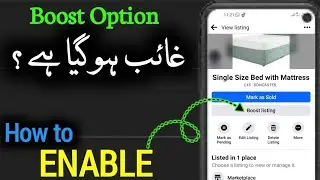 Boost option Enable on Facebook Marketplace Listing