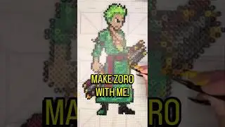 Zoro Fuse Bead Art | One Piece Perler Beads! #shorts #perlerbeads #onepiece #anime #fusebeads