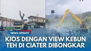 BANGUNAN LIAR CIATER DIBONGKAR PASUKAN KANG DEDI! Kios di Jalan Ciater Rata Tanah Jalan Rapih