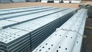 Cold formed galvanized profiles prepared for shipment