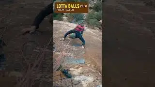 Lotta Balls Pitch 1 - Red Rock #shorts #climbing #tradclimbing #multipitch