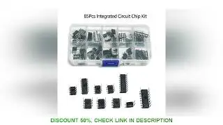 Kit de chip de circuito integrado, 85 pe&ccedil;as, chip ic de 10 valores ne555 lm324 lm393 ua741 uln2803 l