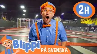 Blippi lär sig alfabetet på ett hoppland för barn | @BlippiSvenska | Pedagogiska videor för barn