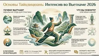 Вьетнам январь 2026 | Интенсив по Тайцзицюань — основа, структура, движение