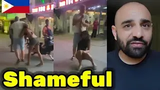 Вирусное видео вызвало волну возмущения после того, как иностранец напал на филиппинку на публике.