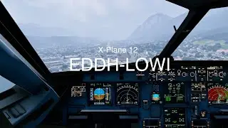 X-Plane 12 Hamburg to Innsbruck RNAV Approach (EDDH-LOWI)