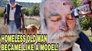 A Homeless Man's Transformation will Shock You! | 💈😲 Hair and Beard Cut ASMR