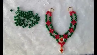 thakorji kanth mala/laddu Gopal Moti mala/pushimargi shingar/home made Moti mala/kundal/ #7